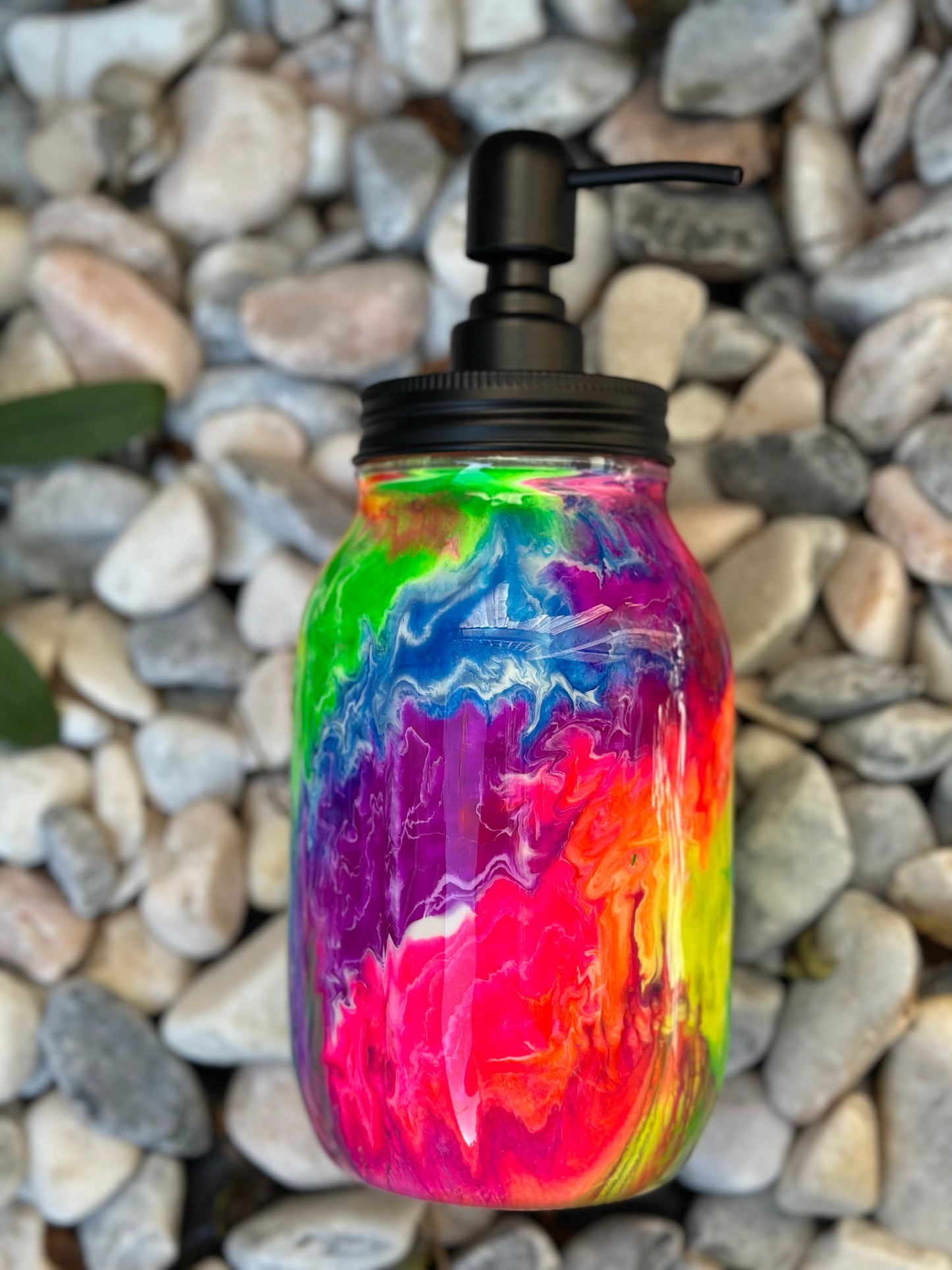 2 - Nicola A - Waffle 13 - Neon Soap Dispenser/Mason Jar