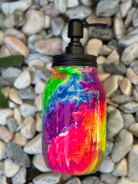 2 - Nicola A - Waffle 13 - Neon Soap Dispenser/Mason Jar