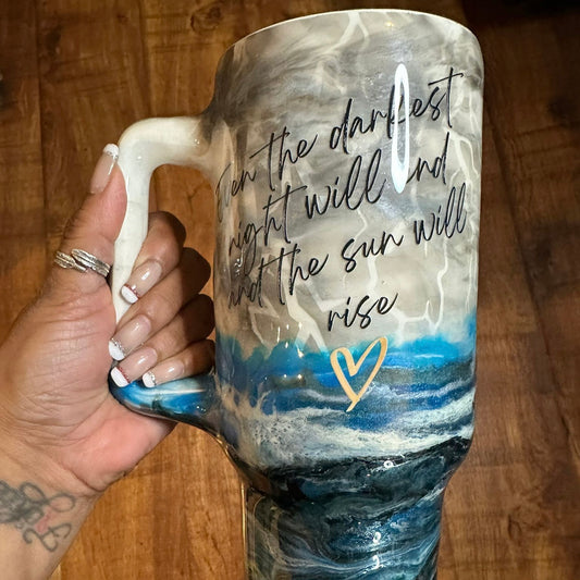 Waffle 40oz - Glow in the Dark Lightning Tumbler