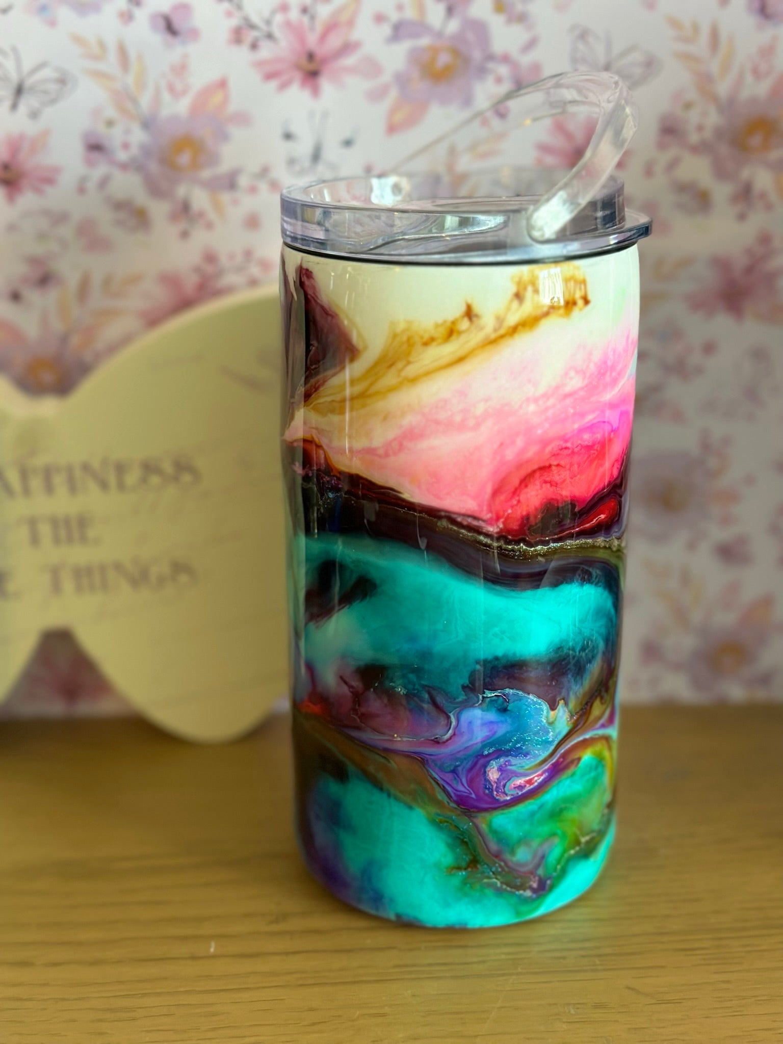 20oz tumbler with handle Custom epoxy Tumbler made on TikTok live