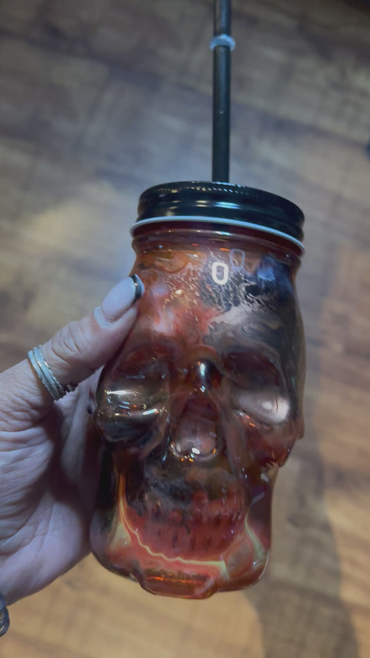 Ready to Ship glass skull cup