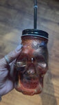 Ready to Ship glass skull cup