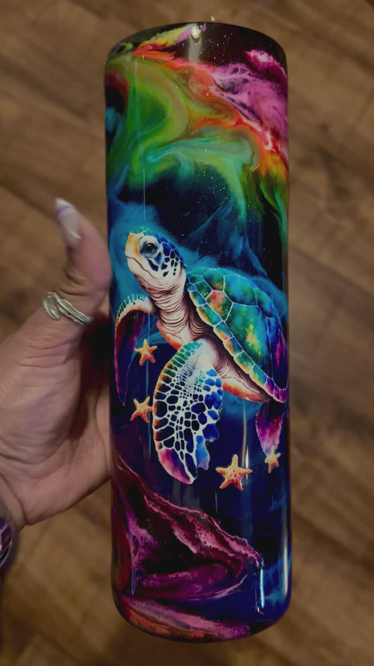 Ready to Ship 30 oz Rainbow Turtle