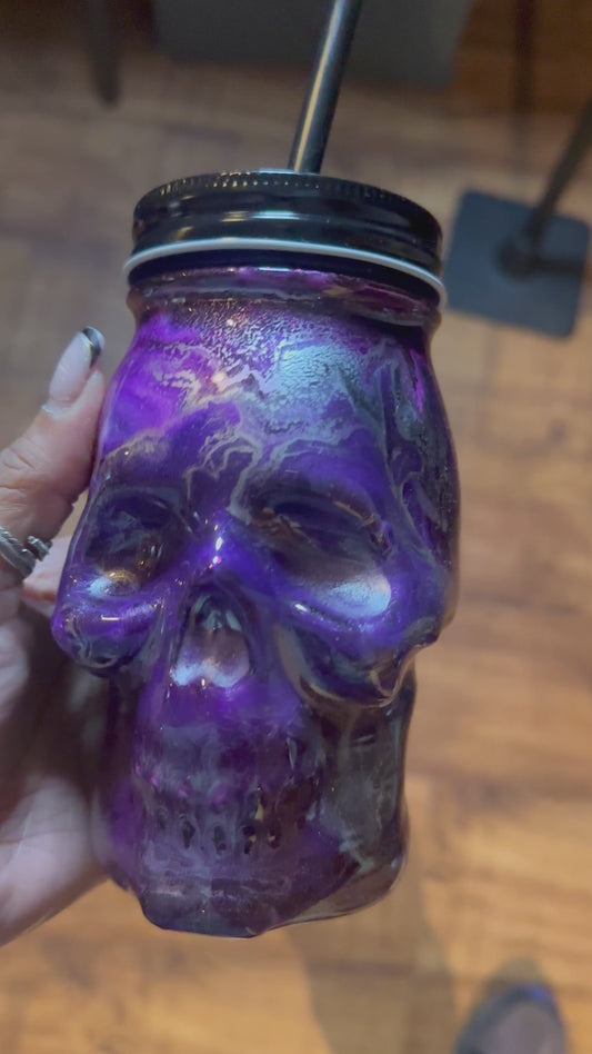 Ready to Ship glass skull cup